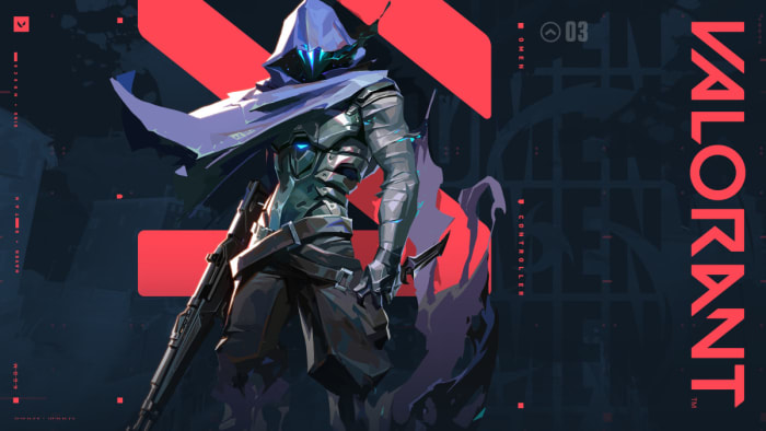 Omen agent art from Valorant